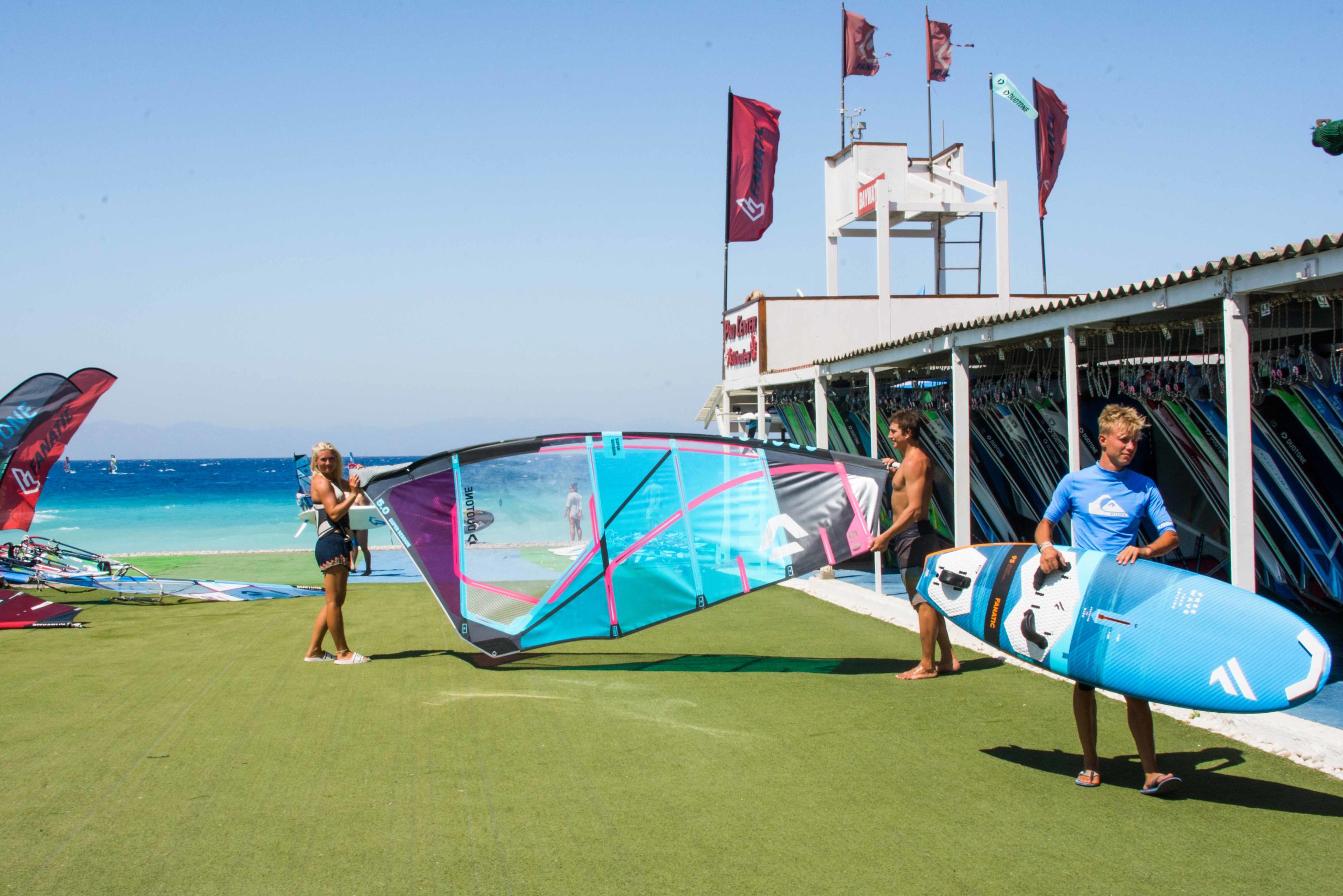 Windsurf action in Rhodes