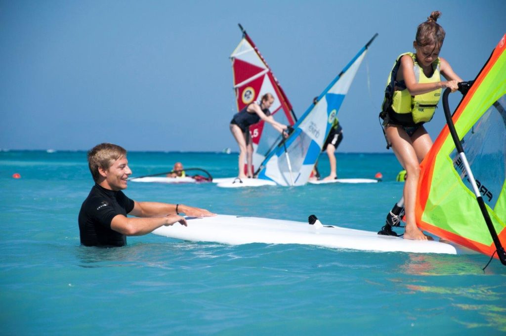 planche à voile enfants