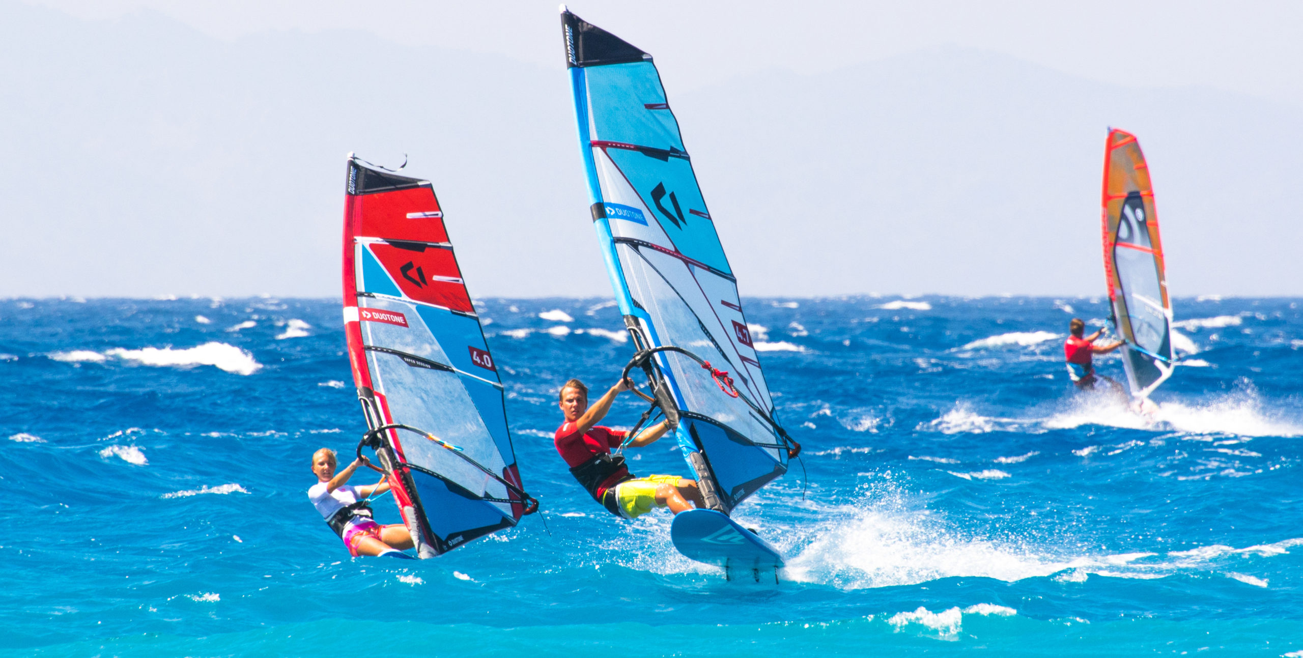 Rhodes action windsurfing